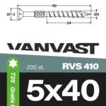 Hardhoutschroeven 5 x 40 mm