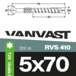 Hardhoutschroeven 5 x 70 mm