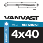 Spaanplaatschroeven 4 x 40 mm