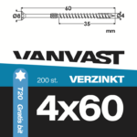 Spaanplaatschroeven 4 x 60 mm