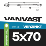 Spaanplaatschroeven 5 x 70 mm