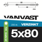 Spaanplaatschroeven 5 x 80 mm