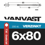 Spaanplaatschroeven 6 x 80 mm