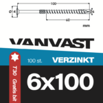 Tellerkopschroeven 6 x 100 mm