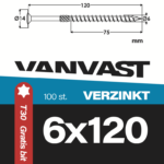 Tellerkopschroeven 6 x 120 mm