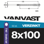 Tellerkopschroeven 8 x 100 mm