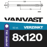 Tellerkopschroeven 8 x 120 mm