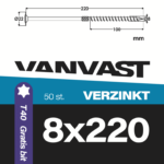 Tellerkopschroeven 8 x 220 mm