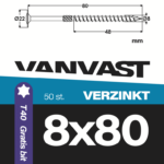 Tellerkopschroeven 8 x 80 mm